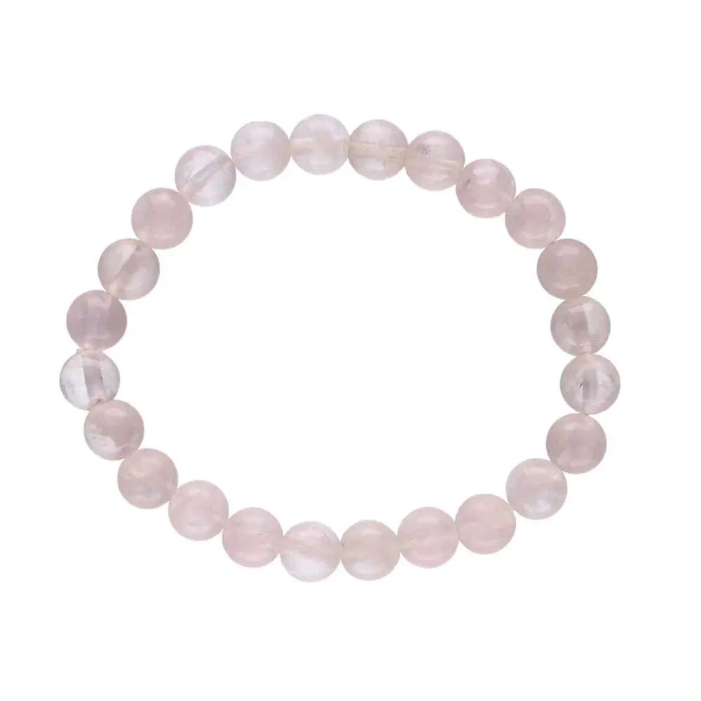 Pulsera Cuarzo Rosa 8mm (Amor, Armonia y Sanación emocional)