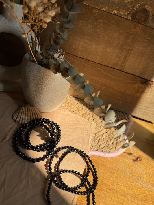 Pulsera Turmalina 6mm (Protección, Enraizamiento y Fuerza Interior)