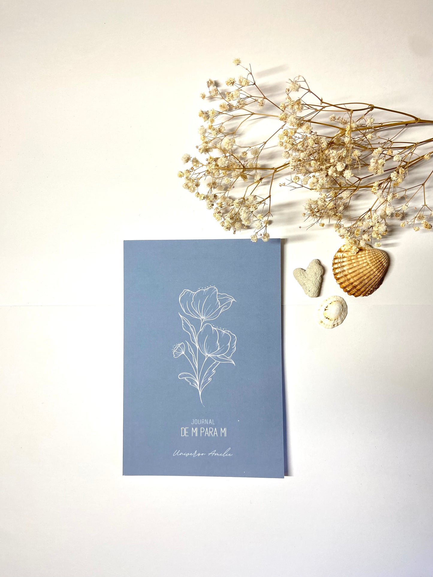 Journal de Gratitud Flor Corto Azul