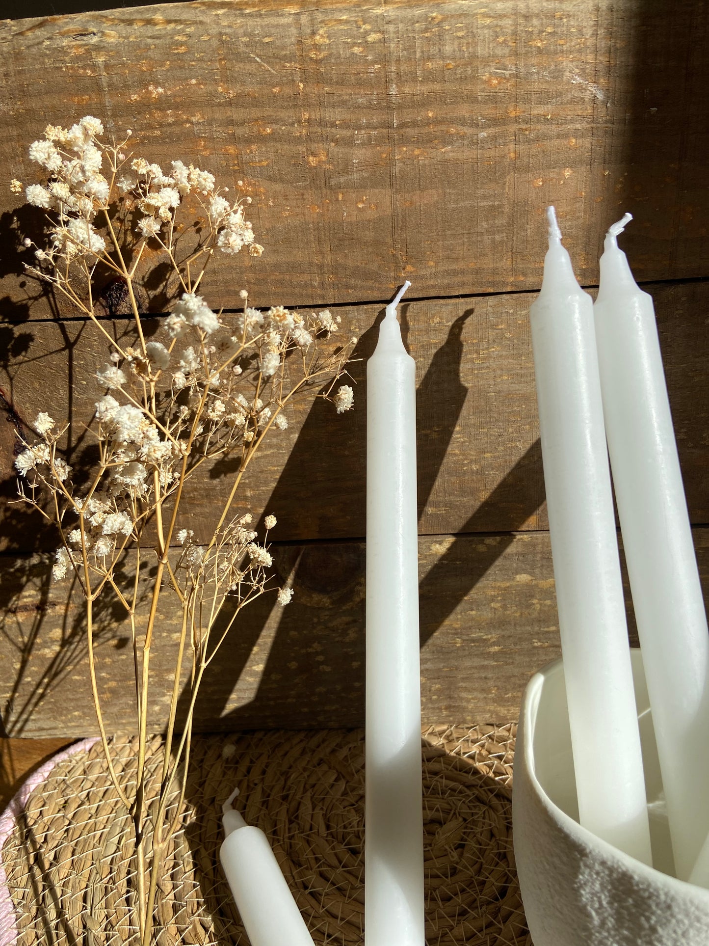 Vela Bujía Blanca Manifestación 23cms