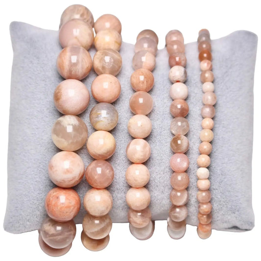 Pulsera Piedra Lunar 8mm (Amor Propio, Intuición y Conexión Femenina)