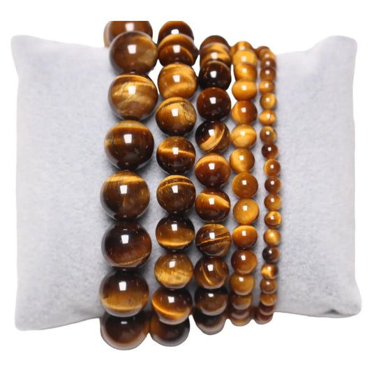 Pulsera Ojo de Tigre 6mm (Coraje, Confianza, Seguridad y Protección)
