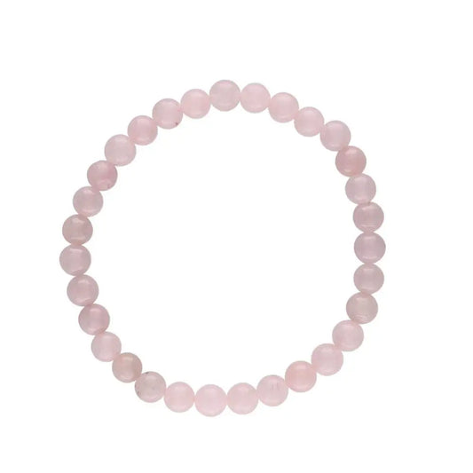 Pulsera Cuarzo Rosa 6mm (Amor y Armonía)